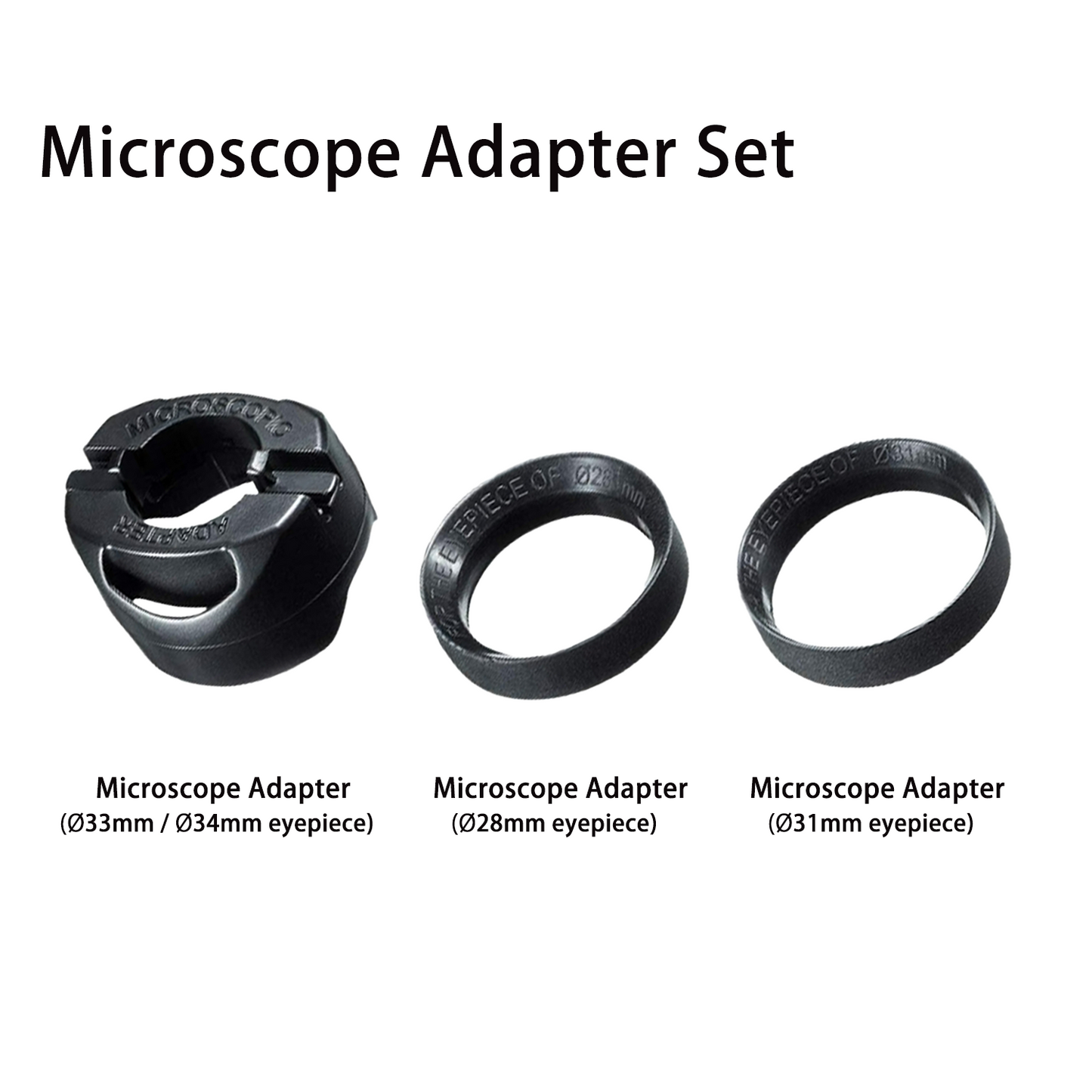 Adaptateur de microscope (ensemble de 3 pièces)